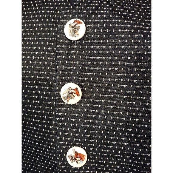 Western Dress Vest Pants Set Metallic Equestrian Black Waistcoat Mens Medium 32 - Picture 13 of 16